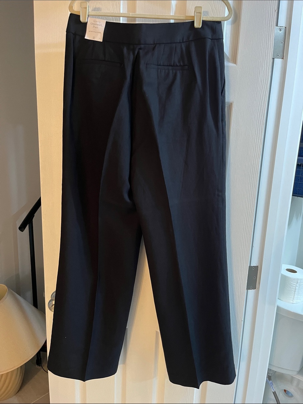 Talbots Black Wide-Leg Greenwich Trousers.   Size 12